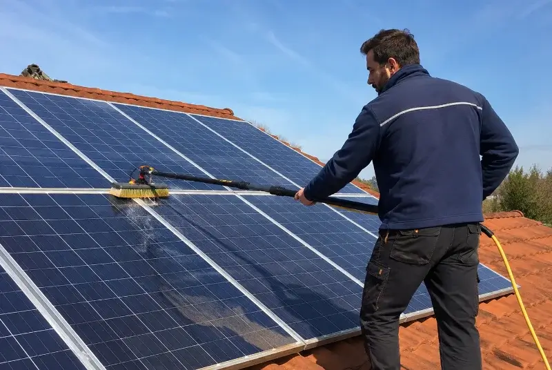 Nettoyage et entretien de panneaux solaires à Saint-Molf
